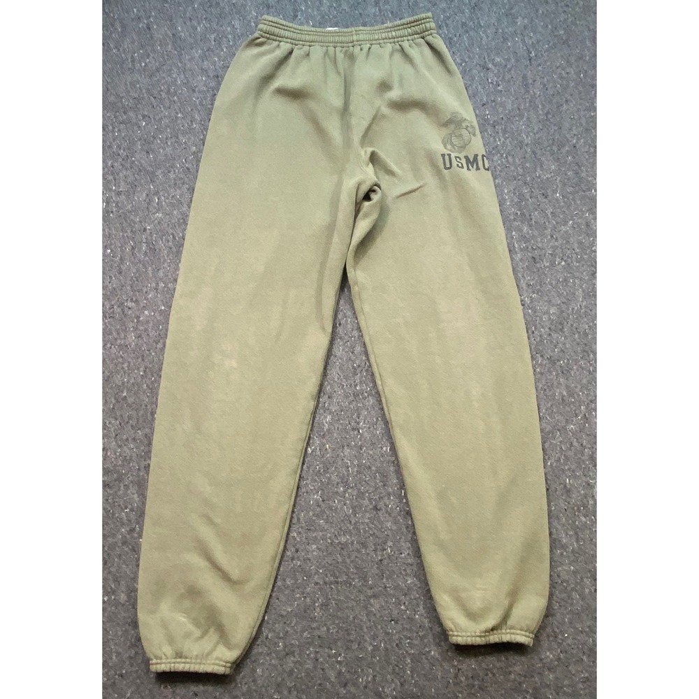 M.J. Soffe USMC Sweatpants Sz M Mens Green Military Grunge Joggers Made in‎ USA